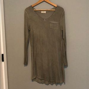 Gray/olive green dress